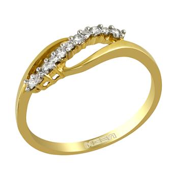 Золотое кольцо с бриллиантами SUR25623 