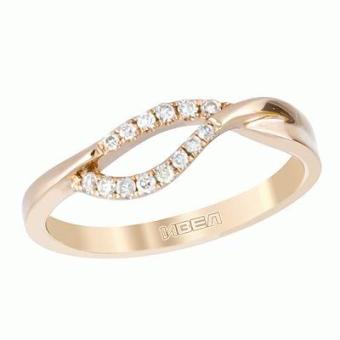 Золотое кольцо с бриллиантами EDR13110 