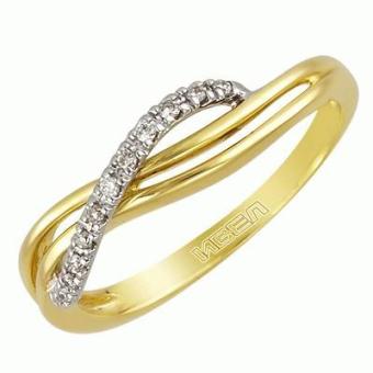Золотое кольцо с бриллиантами PSR30743 