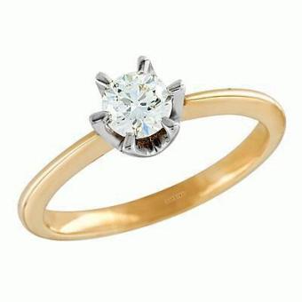 Помолвочное золотое кольцо с бриллиантами 1JPM292 