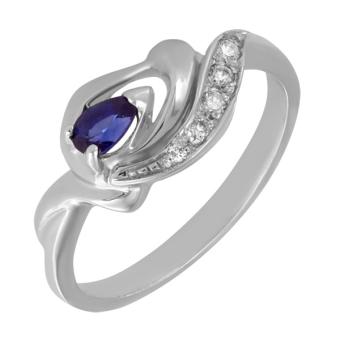 Золотое кольцо с бриллиантами и цветными драгоценными камнями R2-ZZEK036WS