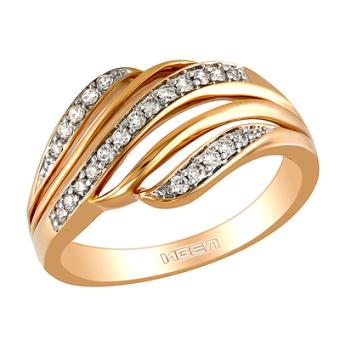 Золотое кольцо с бриллиантами R1402-4DEI3013R 