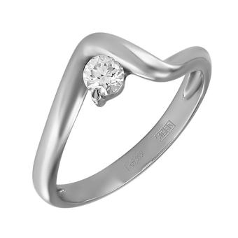  Золотое кольцо с бриллиантом 1kpm434