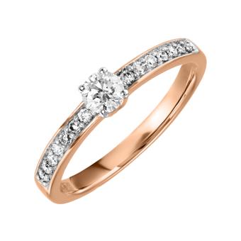 Помолвочное золотое кольцо с бриллиантами R11-4JAF125SR 