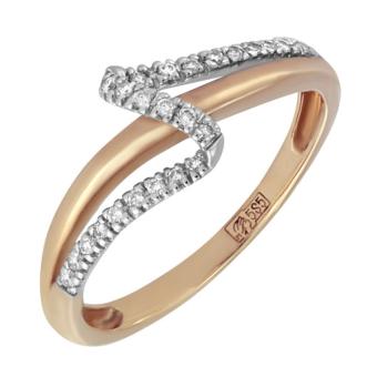 Золотое кольцо с бриллиантами R132-PSR30269R 