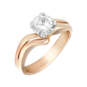 Помолвочное золотое кольцо с бриллиантами R14-DK1082R 