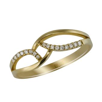 Золотое кольцо с бриллиантами R139-EDR13113Y 