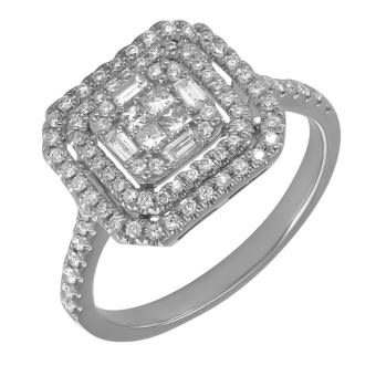Золотое кольцо с бриллиантами R101-R46202W 