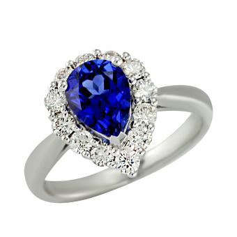 Золотое кольцо с бриллиантами и цветными драгоценными камнями R139-S00532RWS