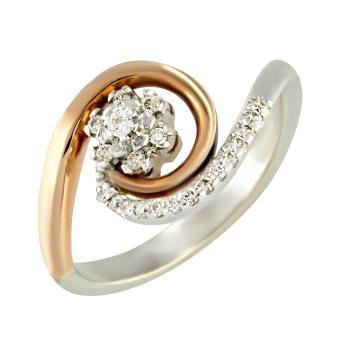 Золотое кольцо с бриллиантами RKR005 