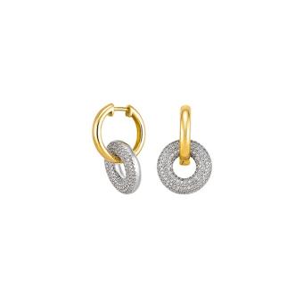 Золотые серьги с бриллиантами E101-E49142WY