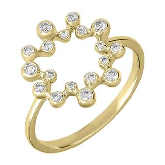 Золотое кольцо с бриллиантами R101-R43471Y 