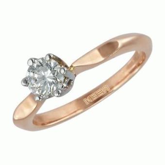 Помолвочное золотое кольцо с бриллиантами RK9206 