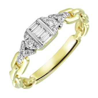 Золотое кольцо с бриллиантами R101-R48360YW 
