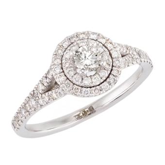Помолвочное золотое кольцо с бриллиантами R125-YK043684YA 