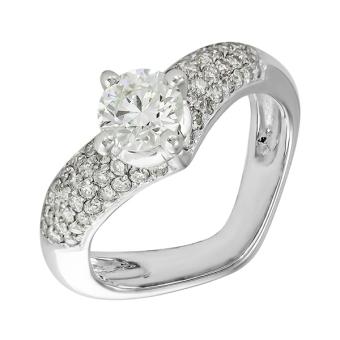 Помолвочное золотое кольцо с бриллиантами ABR004 
