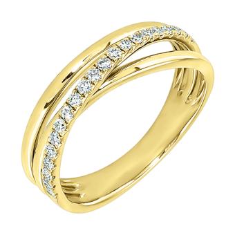 Золотое кольцо с бриллиантами R1402-GLR1478Y 