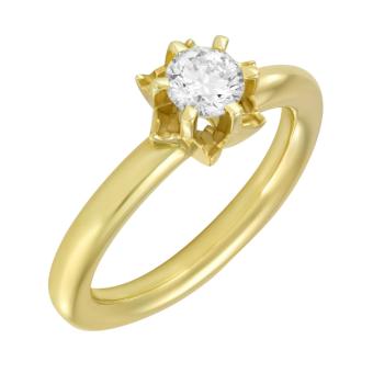 Помолвочное золотое кольцо с бриллиантами R100-ABR042Y 