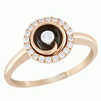 Золотое кольцо с бриллиантами HOR34416 