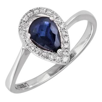 Золотое кольцо с бриллиантами и цветными драгоценными камнями R1402-K135488AWS