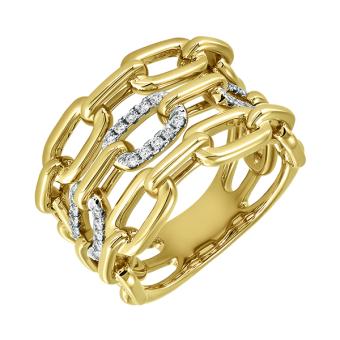 Золотое кольцо с бриллиантами R101-R46367Y 