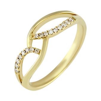 Золотое кольцо с бриллиантами EDR13113 