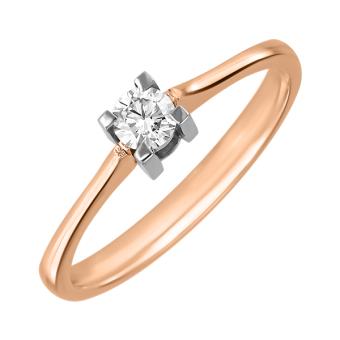 Помолвочное золотое кольцо с бриллиантами R125-YT102334YA 