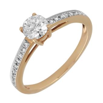 Помолвочное золотое кольцо с бриллиантами R4-AL1124R 