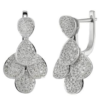 Золотые серьги с бриллиантами E101-E40020A