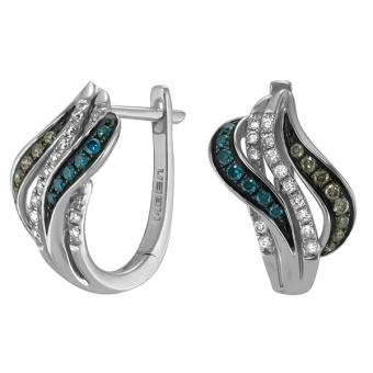 Золотые серьги с бриллиантами E140-A1E28185RW