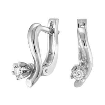 Золотые серьги с бриллиантами 1GPC218B