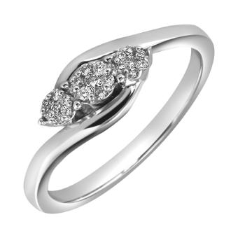 Золотое кольцо с бриллиантами R1402-4JAN877W 