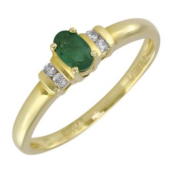 Золотое кольцо с бриллиантами и цветными драгоценными камнями R1402-PSR27411YE