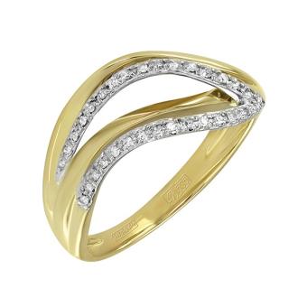 Золотое кольцо с бриллиантами PSR41986 