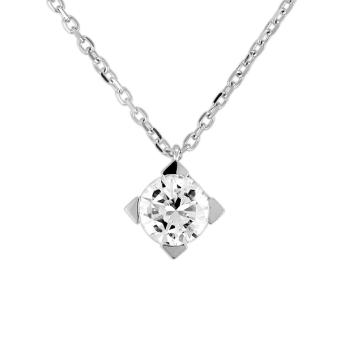 Золотое колье с одним бриллиантом N116-310-100-W