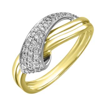 Золотое кольцо с бриллиантами PSR41980 