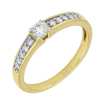 Помолвочное золотое кольцо с бриллиантами R11-4JAF123SY 