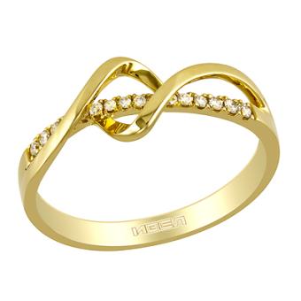 Золотое кольцо с бриллиантами EDR13112 