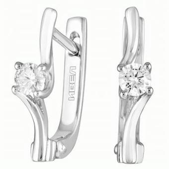 Золотые серьги с бриллиантами PSE34647