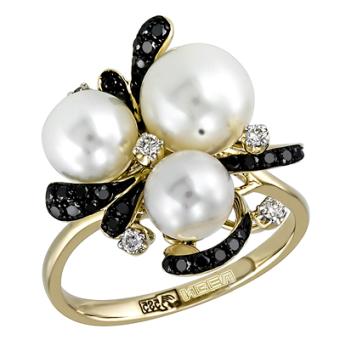 Золотое кольцо с цветными бриллиантами R1402-K153177KYBL 