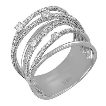 Золотое кольцо с бриллиантами R101-R39954W 