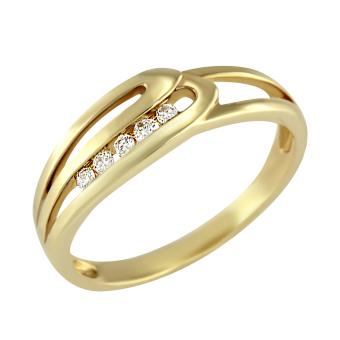 Золотое кольцо с бриллиантами R135-CRALUHY 