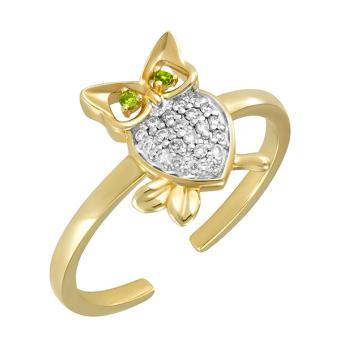 Золотое кольцо с бриллиантами и полудрагоценными камнями R127-KL00171AY 