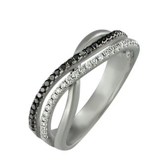 Золотое кольцо с бриллиантами R101-HOR30607LWBL 