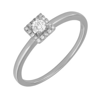 Золотое кольцо с бриллиантами R101-R32454W 