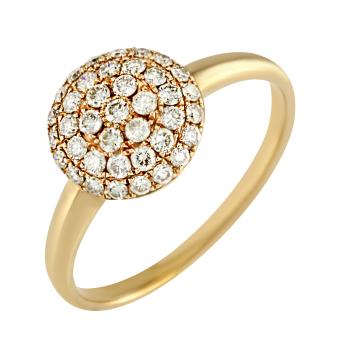 Золотое кольцо с бриллиантами K132041W 