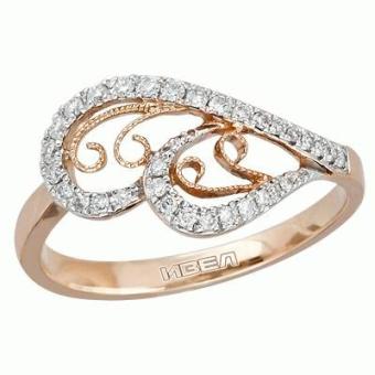 Золотое кольцо с бриллиантами K71011A 