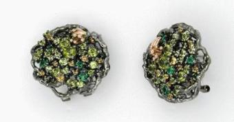 Серебряные серьги с полудрагоценными камнями HOSE37330A