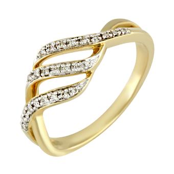 Золотое кольцо с бриллиантами SUR26663 