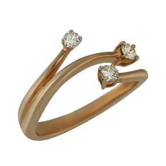 Золотое кольцо с бриллиантами R101-RY11126R 
